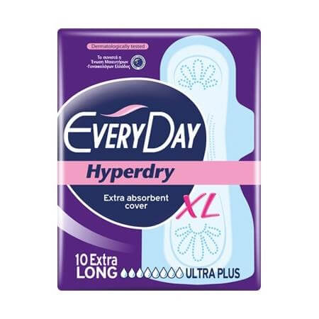 EVERYDAY HYPERDRY ΣΕΡΒΙΕΤΕΣ 10τεμ. - (EXTRA LONG ULTRA PLUS) (0420Δ)
