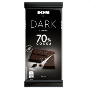 ΙΟΝ ΣΟΚΟΛΑΤΑ ΥΓΕΙΑΣ DARK 90gr. - (70% ΚΑΚΑΟ) (No 3024)