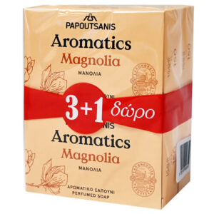 PAPOUTSANIS AROMATICS ΣΑΠΟΥΝΙ 100gr. - (MAGNOLIA) (3+1 ΔΩΡΟ)