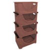 TNS ΡΑΦΙΕΡΑ RATTAN ΚΑΦΕ 4 ΘΕΣΕΩΝ (36x24x87cm) - (648-BRW)