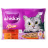 WHISKAS DUO ΓΑΤΟΤΡΟΦΗ 4x85gr. (ΚΡΕΑΤΙΚΑ)