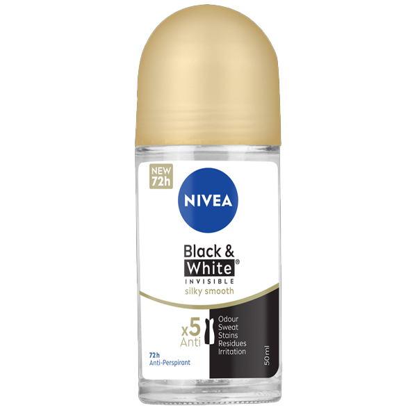 NIVEA ROLL-ON 50ml - (B & W) (INVISIBLE) (SILKY SMOOTH)